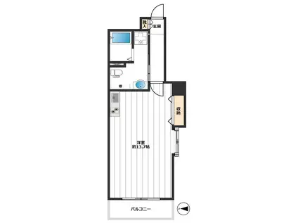 セルベコート大山(ワンルーム/7階)の間取り写真