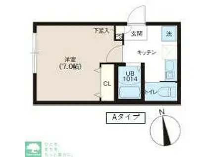 レピュア蓮根レジデンスII(1K/4階)の間取り写真