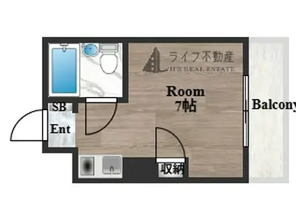 プラットホーム額田駅前(1K/3階)の間取り写真