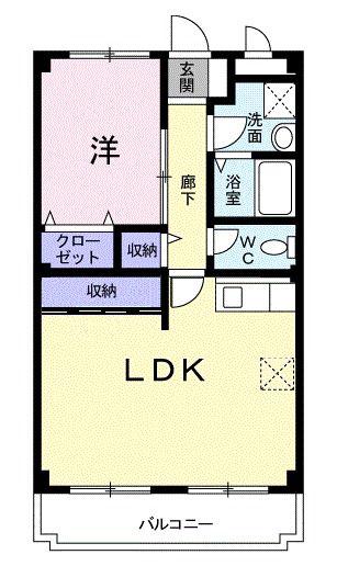 サンロイヤルマンション(1LDK/3階)の間取り写真