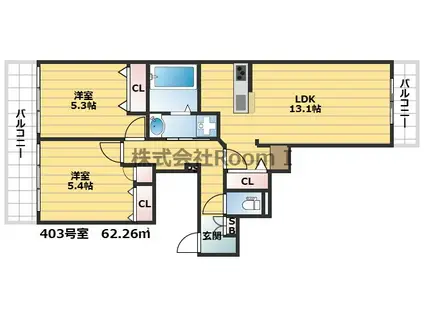 RE STYLE・旭化成ヘーベルメゾンHE(2LDK/4階)の間取り写真