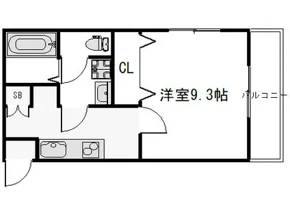 CROSS.BLDII(1K/1階)の間取り写真