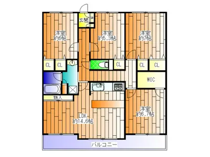 エフ・コート須磨高倉町(4LDK/3階)の間取り写真
