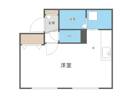 STAGEA本郷11(1K/1階)の間取り写真