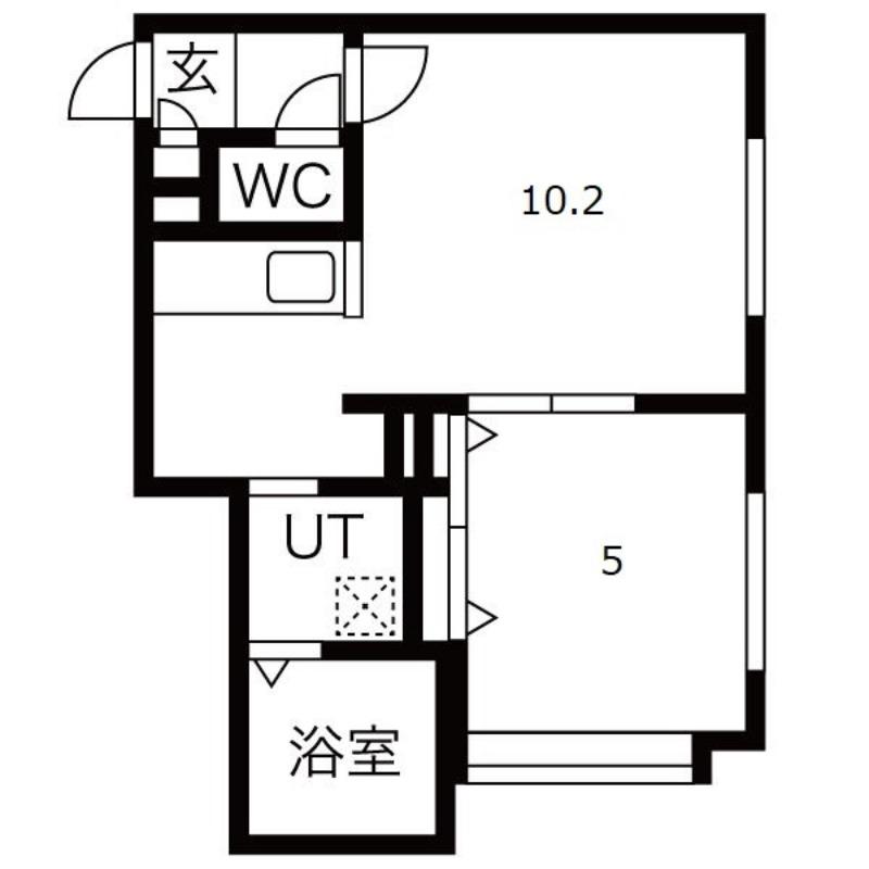ヴィラ リベルタス(1LDK/4階)の間取り写真