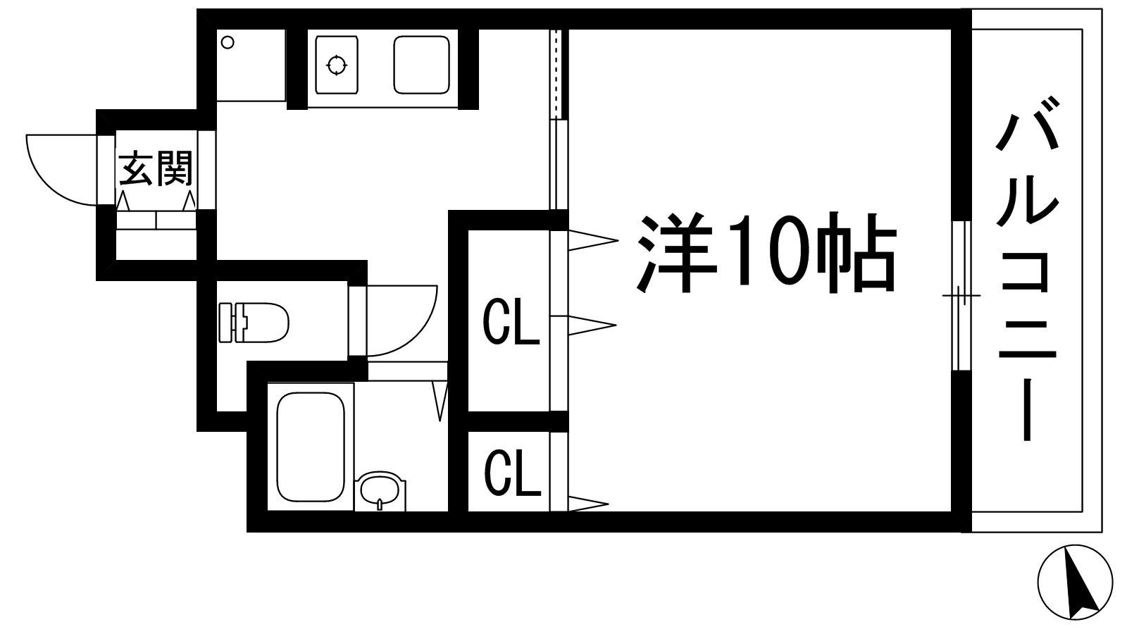 RAFFINEラフォーレ(1K/2階)の間取り写真
