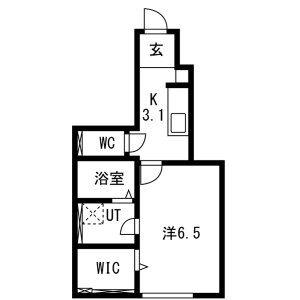 FIGAROVII(1K/1階)の間取り写真