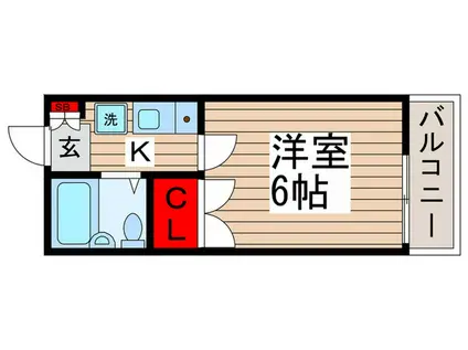 エーデルハイム(1K/2階)の間取り写真