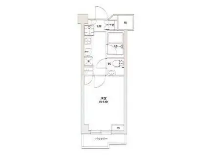 三越ゼームス坂マンション(1K/4階)の間取り写真