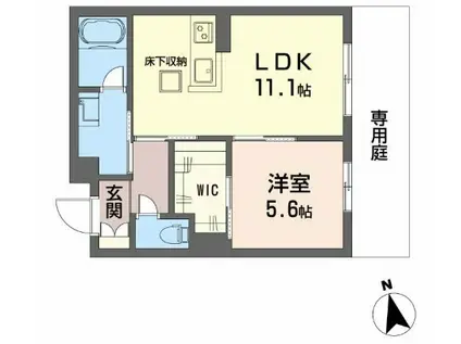 グランカルム足立(1LDK/3階)の間取り写真