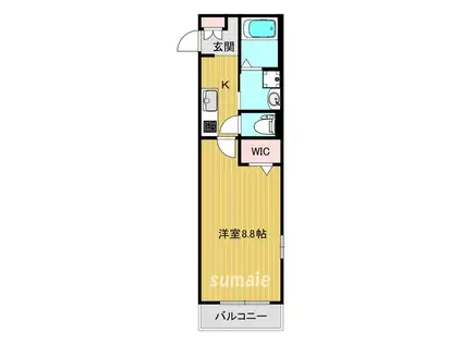 ソフィア・ヘーベル(1K/2階)の間取り写真