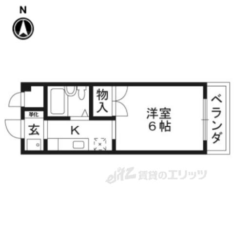 セラ中川(ワンルーム/4階)の間取り写真