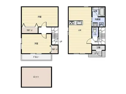 メゾン本郷(2LDK/1階)の間取り写真