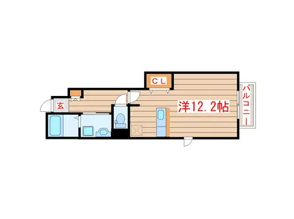 HILTON910C(ワンルーム/1階)の間取り写真