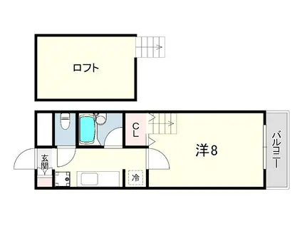 マンション宮本2(1K/5階)の間取り写真