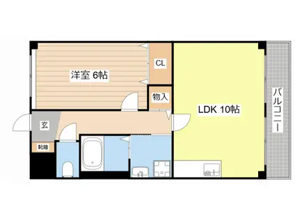 HATS(1LDK/5階)の間取り写真