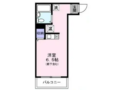 CSEハイツ林間(ワンルーム/2階)の間取り写真