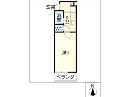 第2住吉ハイツ(1K/1階)の間取り写真