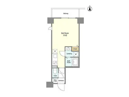 グランカーサ南千住(ワンルーム/4階)の間取り写真