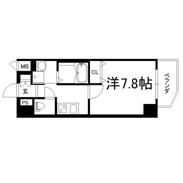 ファーストフィオーレ大阪ウエスト(1K/5階)の間取り写真