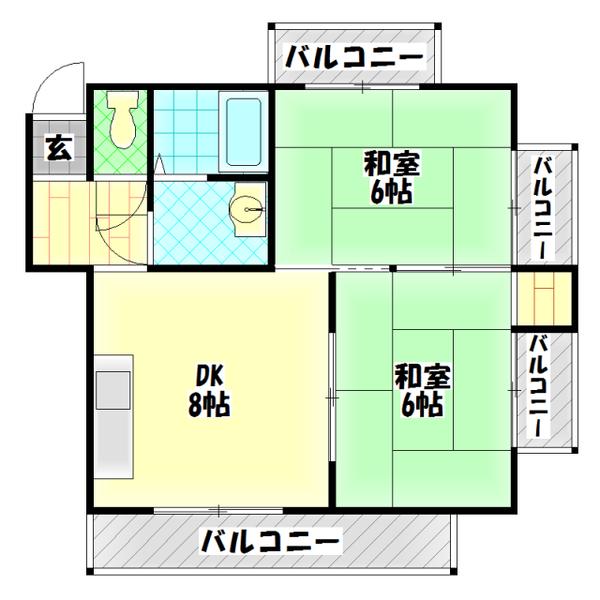 ベルメゾンM(ワンルーム/5階)の間取り写真