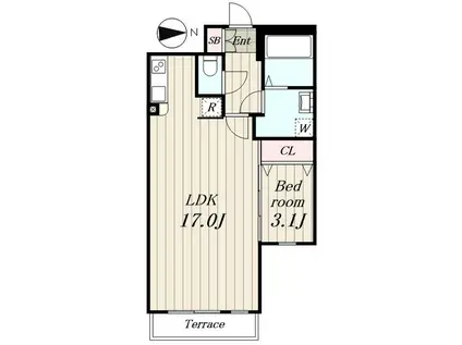 LUORE南大塚(1LDK/B1階)の間取り写真