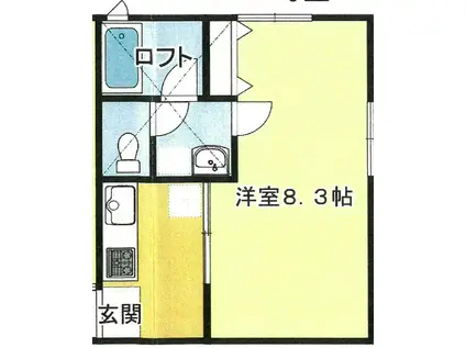 メゾンDEオリーブ(1K/2階)の間取り写真