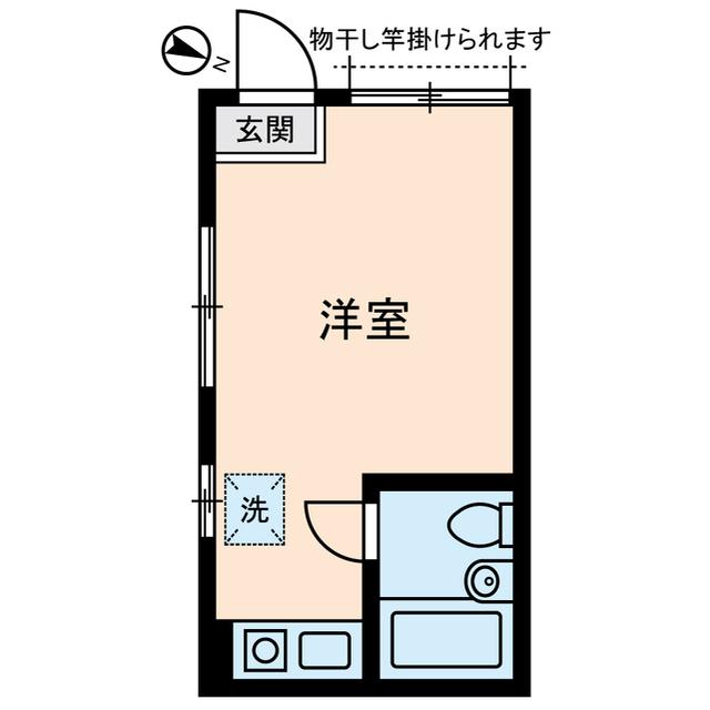 ソレイユ経堂(ワンルーム/1階)の間取り写真