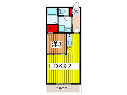 レジコスタ(1LDK/2階)の間取り写真