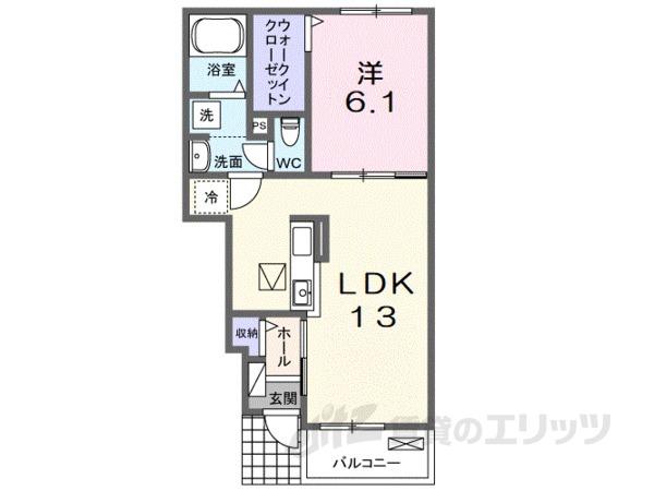 ジュネス・ドミールII(1LDK/1階)の間取り写真