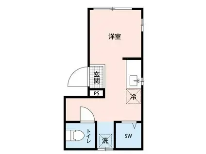 N.Y TORTUGA(ワンルーム/4階)の間取り写真