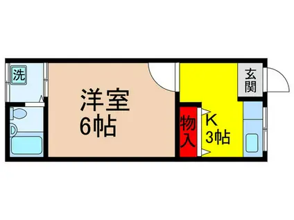 カーサ豊中B(1K/2階)の間取り写真