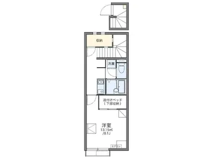 レオネクストエフ ニイジマV(1K/2階)の間取り写真