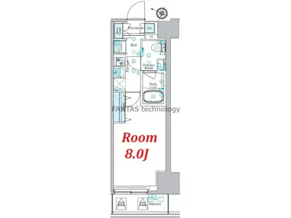 プレセダンヒルズ文京本駒込(1K/7階)の間取り写真