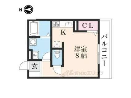 エスポワール東山(ワンルーム/3階)の間取り写真