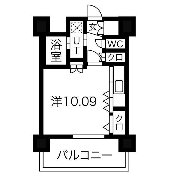INSPIRATION(1K/5階)の間取り写真