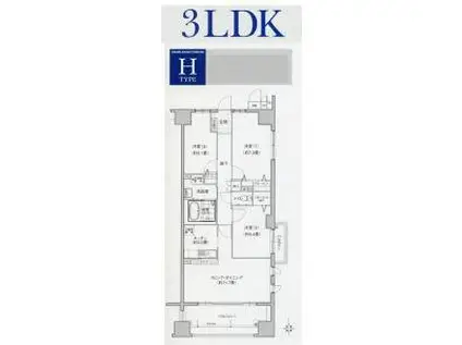 ソーラスフロント富船(3LDK/3階)の間取り写真