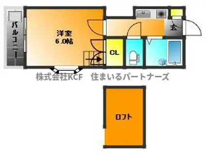 サンライズ21(1K/1階)の間取り写真