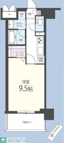 エリートタウン日本橋(1K/2階)の間取り写真