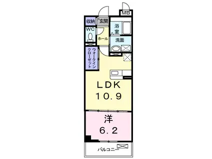 グラン・アビタシオン(1LDK/1階)の間取り写真