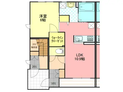 ガーデン荘内(1LDK/1階)の間取り写真