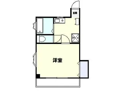 サンガーデンヒロ(1K/1階)の間取り写真