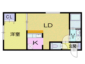 HEIMAT OYACHI(1LDK/1階)の間取り写真
