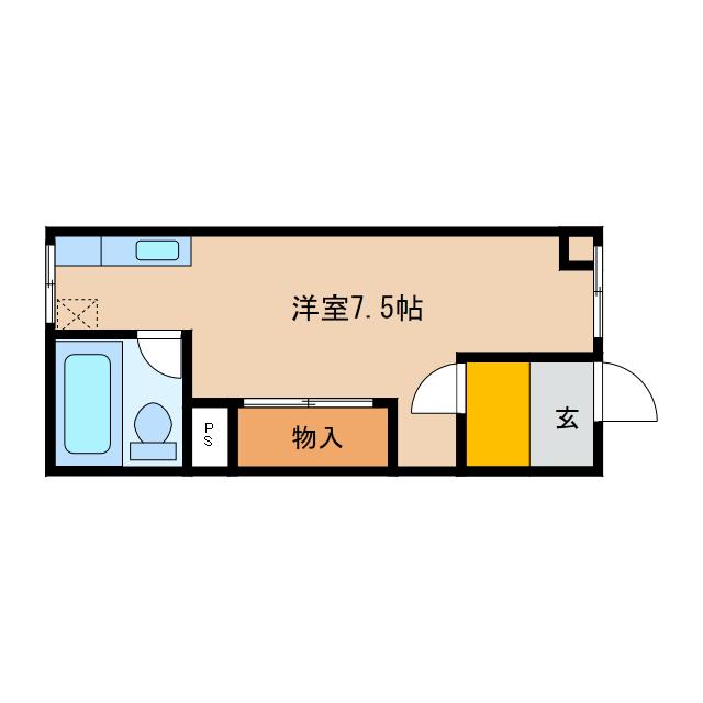 MOASCAR APARTMENTS I(ワンルーム/3階)の間取り写真
