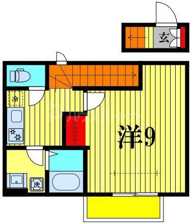 セナリオフォルム江戸川台(1K/2階)の間取り写真