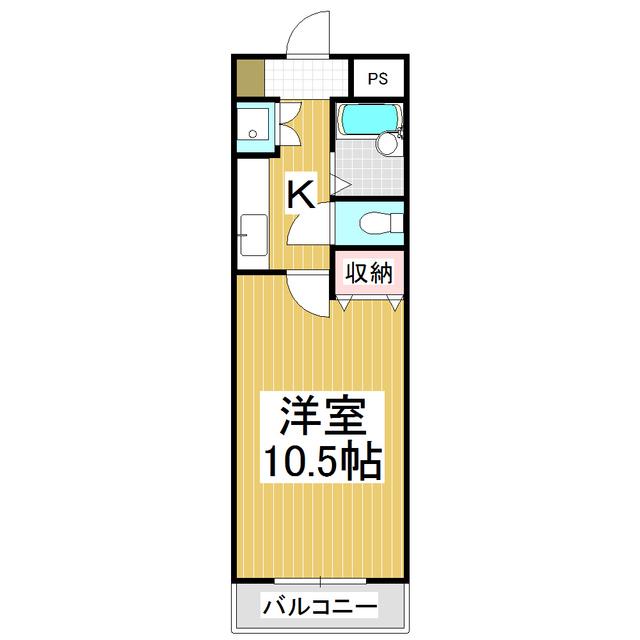 メゾン白板(1K/3階)の間取り写真