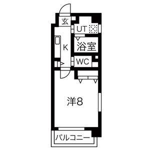 アールズコート一社(1K/2階)の間取り写真