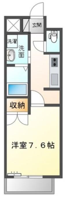 メゾンドガスパール名駅(1K/3階)の間取り写真