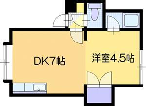リーン・ドミトリー和泉(1DK/1階)の間取り写真