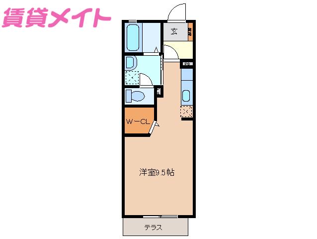 プリマクラッセ(ワンルーム/1階)の間取り写真